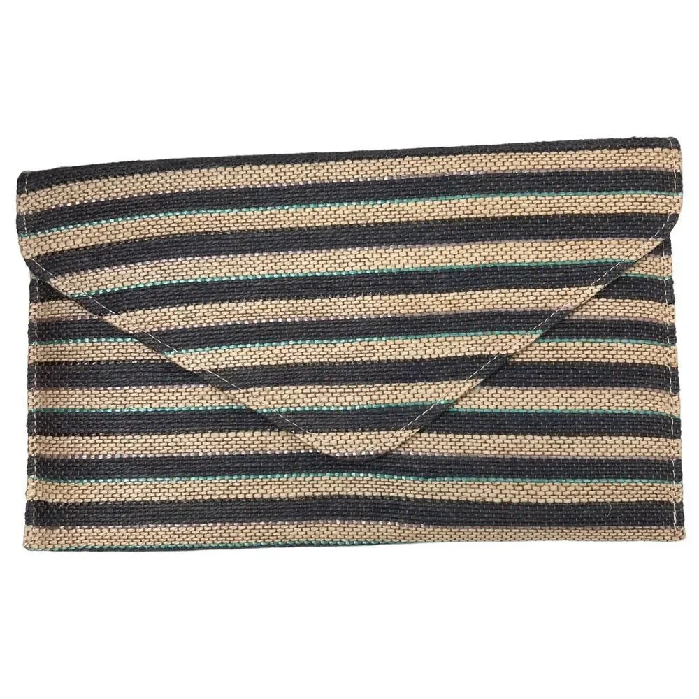 NWOT Envelope Clutch Striped Purse Handbag Lightweight Summer Vacation